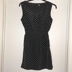 Tenki Brown and Blue Hearts Casual sleeveless Dress M